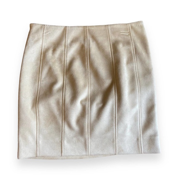 Free People Ava's Vegan Mini Skirt Suede Tan Cinched - Picture 4 of 7